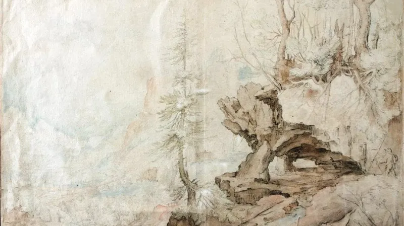 Krajina se skalním obloukem Roelanta Saveryho