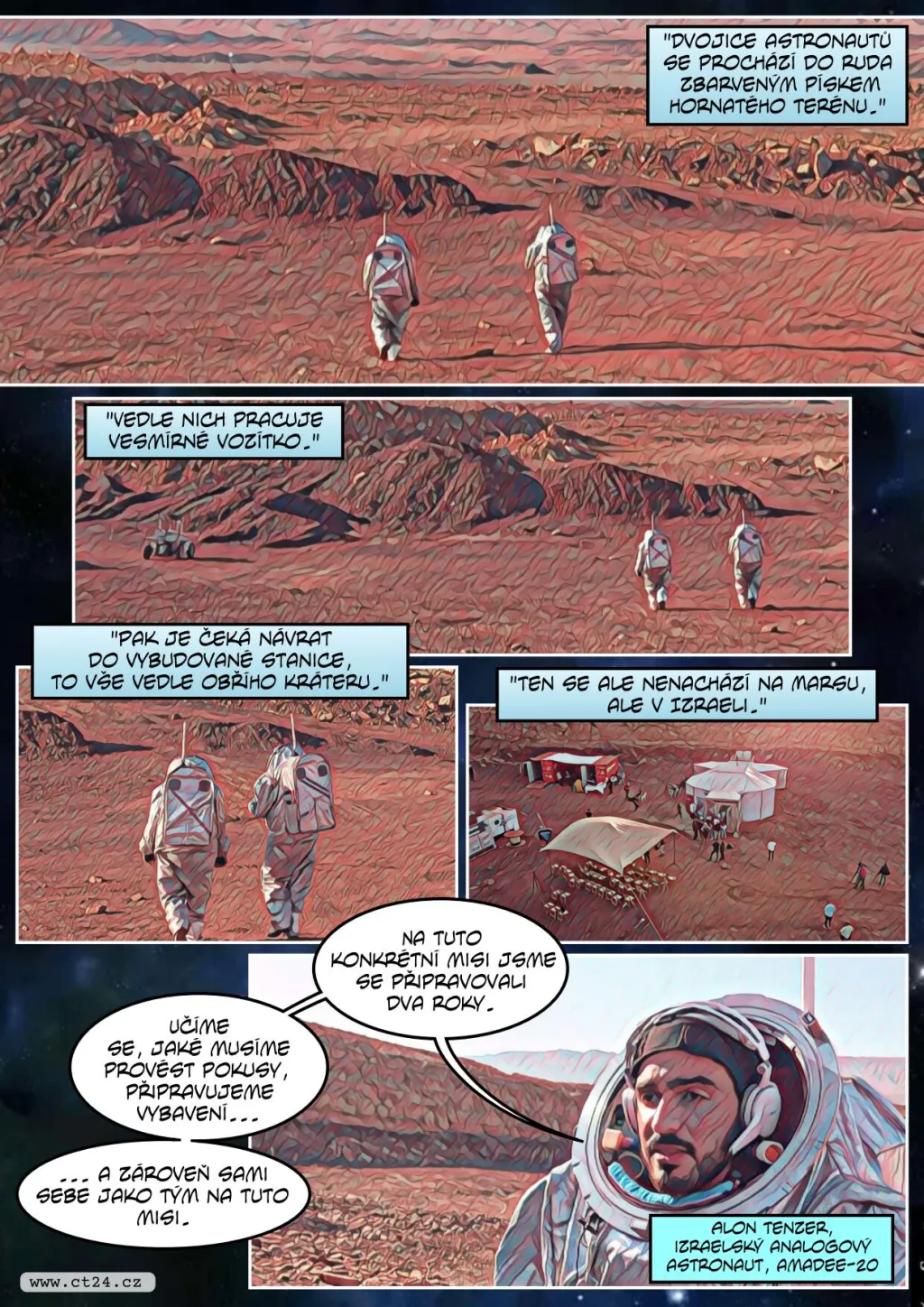 Trénink pobytu na Marsu v poušti