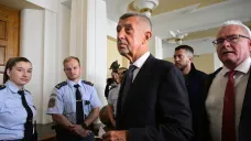 Andrej Babiš u Vrchního soudu v Praze