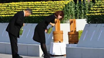 Pietní místo v Mírovém parku v Hirošimě