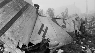 Trosky letadla po havárii v Suchdole