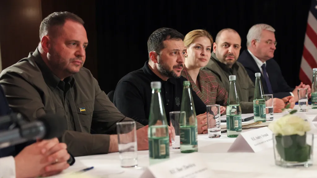 Ukrajinská delegace v Mnichově na jednání s týmem JD Vance