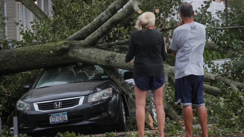 Následky bouře v New Yorku