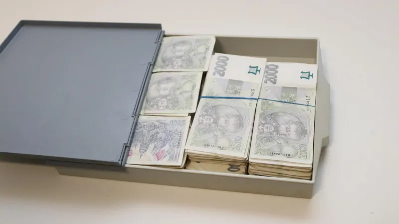 Peníze zajištěné při policejním zásahu