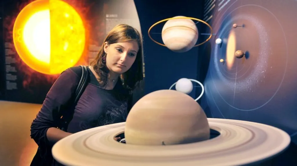 Část výstavy věnovaná vesmíru