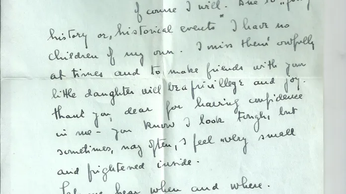 Dopis Jana Masaryka, ve kterém souhlasí s žádostí Shiely Grant Duffové, aby byl kmotrem