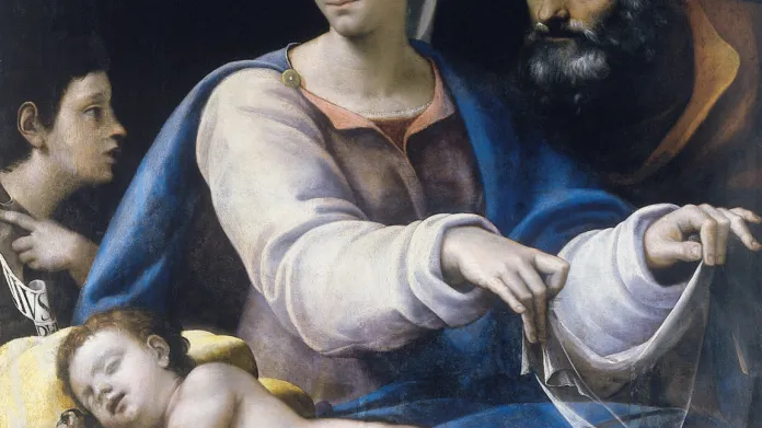 Sebastiano Luciani, zvaný del Piombo / Madona s rouškou (kolem 1520)