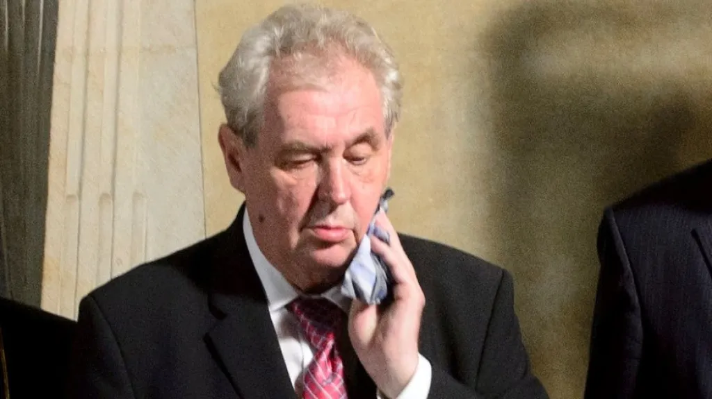 Nemocný Miloš Zeman