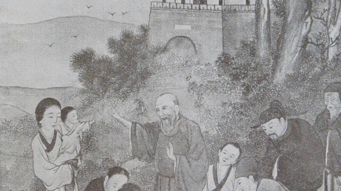 Umělecké znázornění mnicha Odorika (dílo pochází z roku 1930)