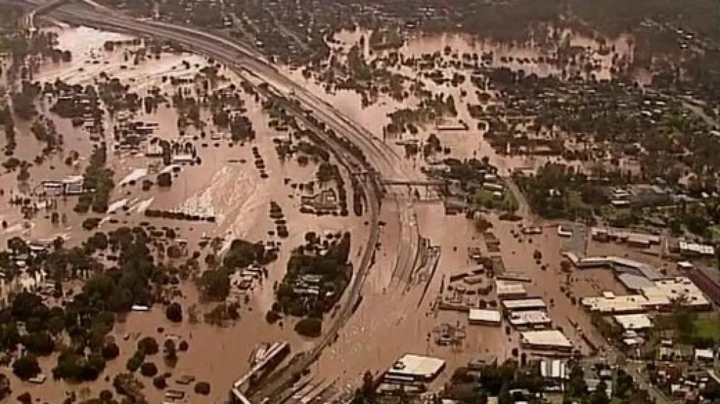 Zaplavené Brisbane