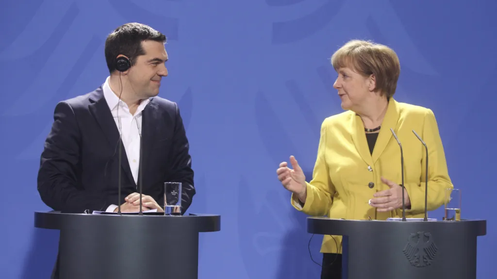 Řecký premiér Alexis Tsipras a německá kancléřka Angela Merkelová
