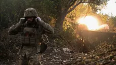 Ukrajinský voják poblíž města Kosťantynivka v Doněcké oblasti