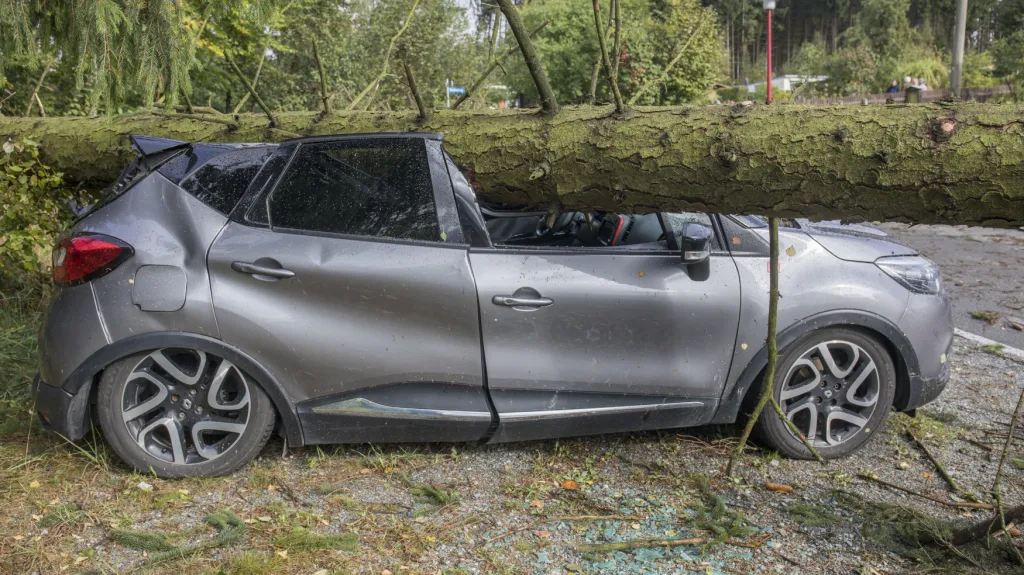 Škody způsobené bouří Fabienne v německém Sasku, kde si živel vyžádal i oběť na životě