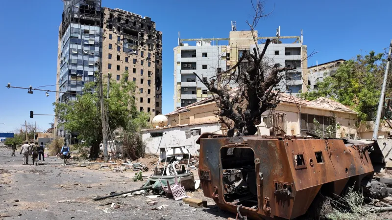 Následky bojů o Chartúm