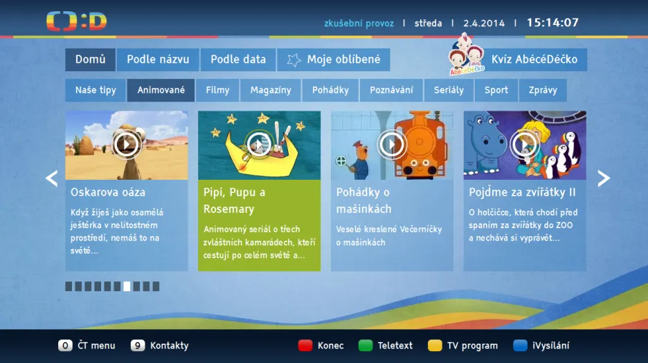Aplikace dětských archivních pořadů iVysílání :D
