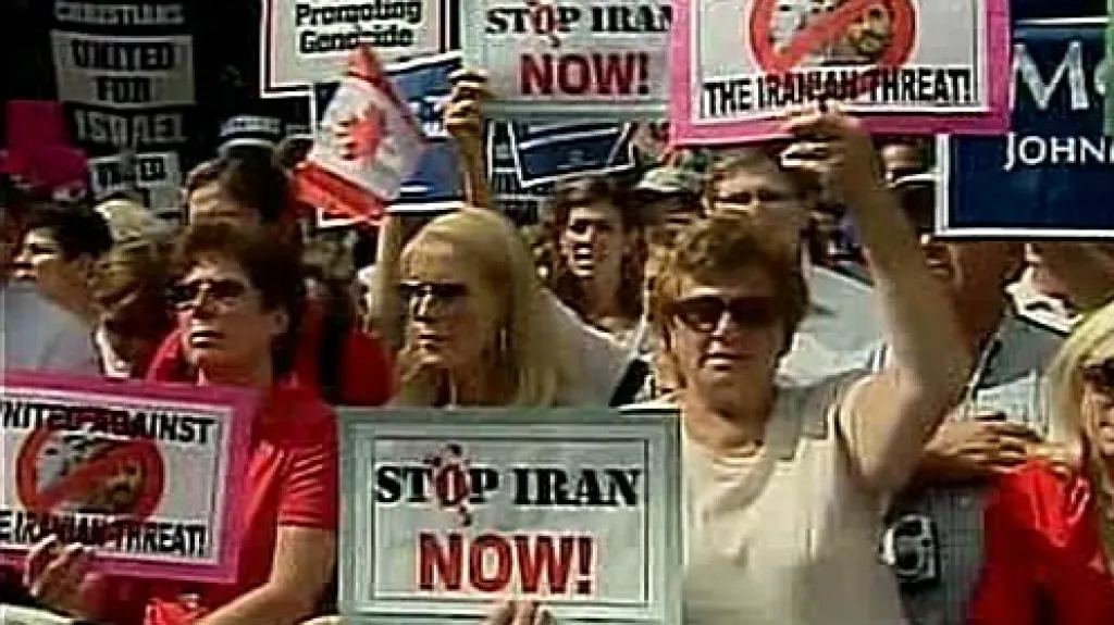 Demonstrace před sídlem OSN