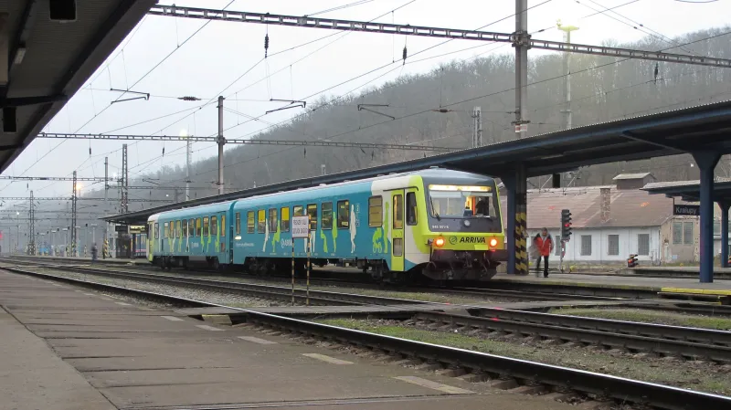 Vlak Arriva v poslední den provozu