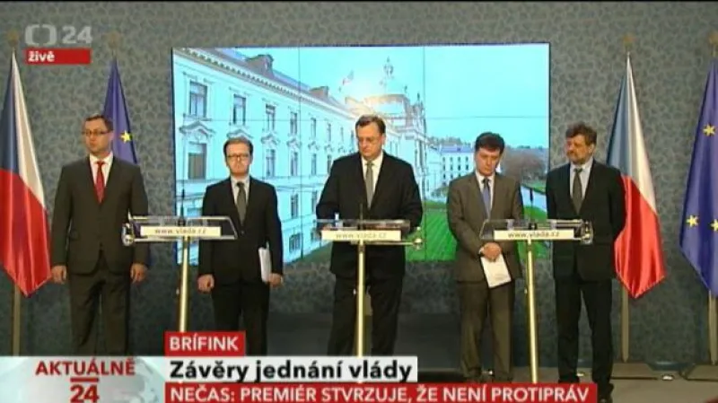 Brífink po jednání vlády