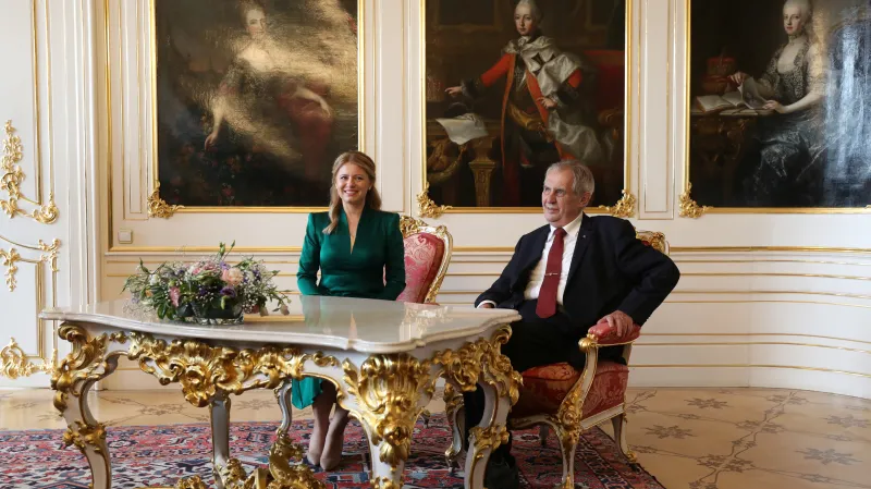 Prezident Miloš Zeman přijal slovenskou hlavu státu Zuzanu Čaputovou