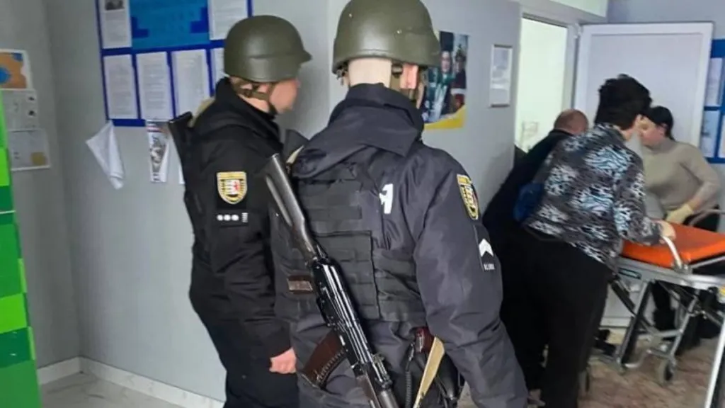 Ukrajinská policie na místě činu