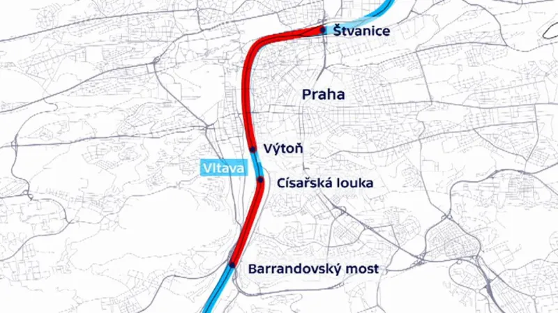 Dva úseky v Praze na Vltavě, kde budou muset lodě zpomalit