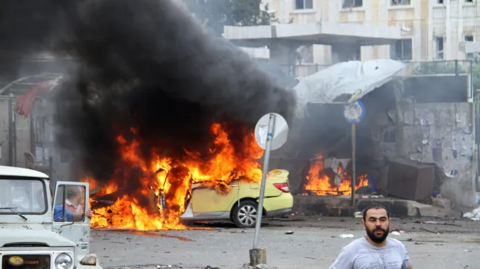 Následky útoku islamistů v syrském městě Tartús