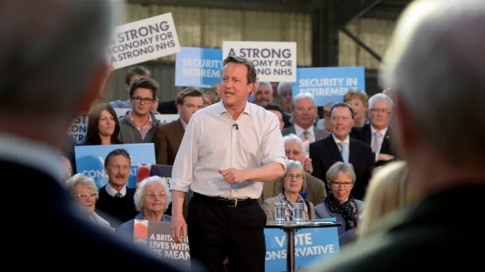 David Cameron na mítinku konzervativců