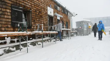 Sníh na Zugspitze