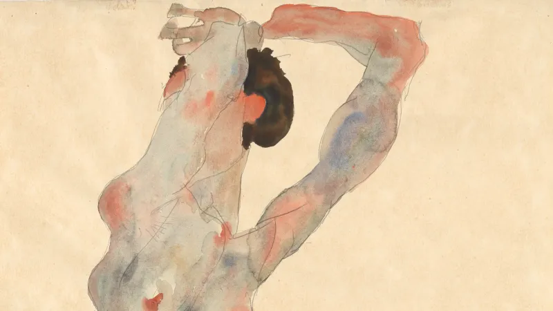 Egon Schiele, Mužský akt, 1912