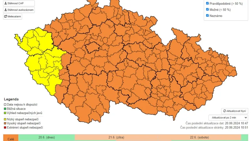Výstraha meteorologů