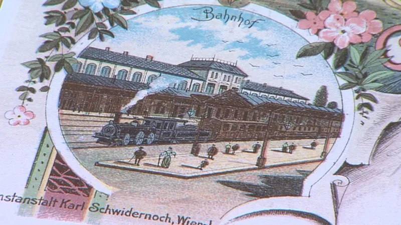 Pohlednice s přerovským nádražím