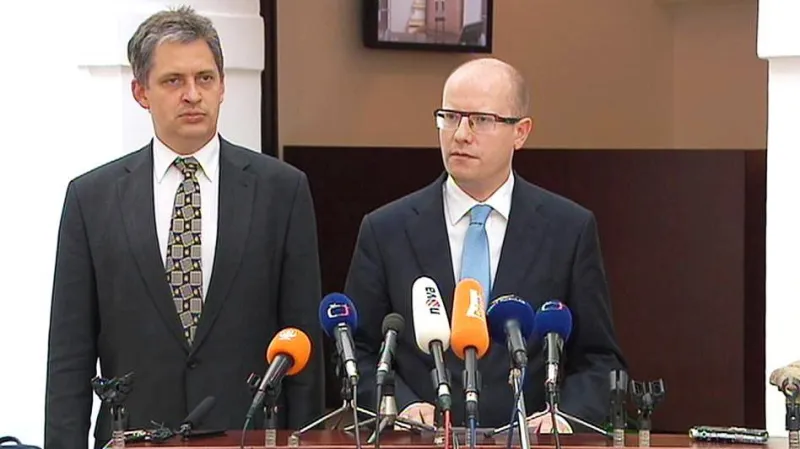 Bohuslav Sobotka a Jiří Dienstbier