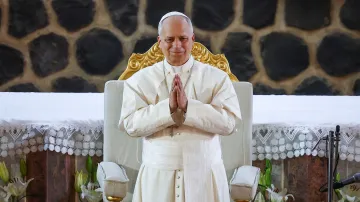 Papež Lev XIV. v katedrále svatého Josefa v Bamendě