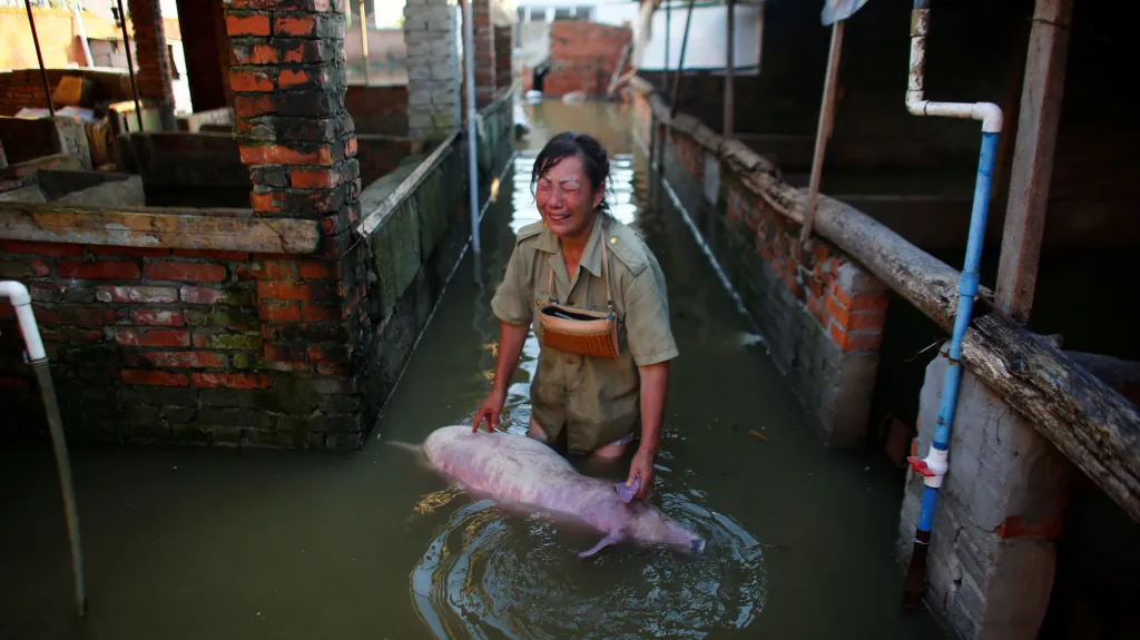 Záplavy v čínském Siao-kanu