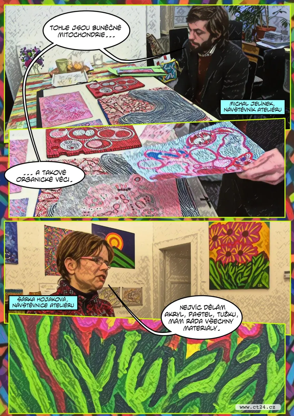 Handicapovaní umělci tvoří spolu s profesionály z různých zemí. Jejich výtvory obstojí i před kritiky