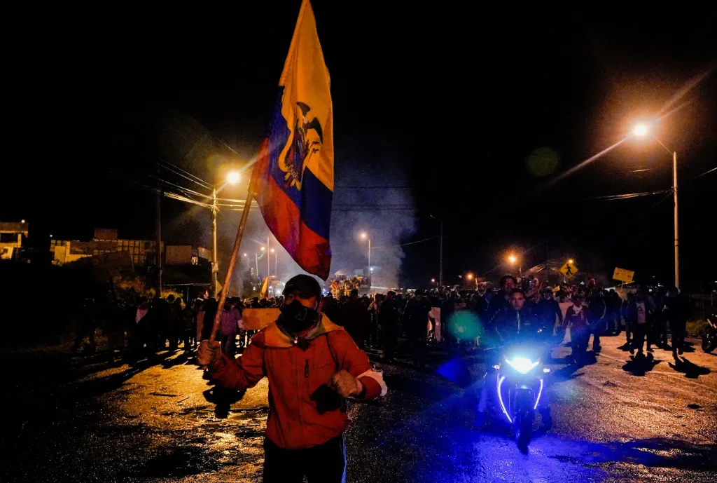 Protivládní demonstrace v Ekvádoru