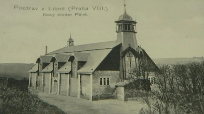 Historická fotografie kostela sv. Vojtěcha