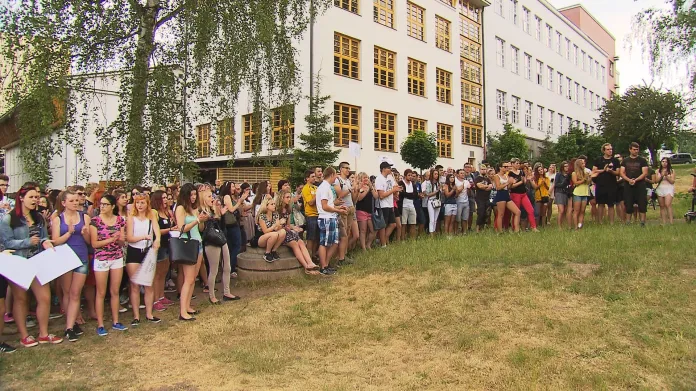Protest studentů OA v Rakovníku