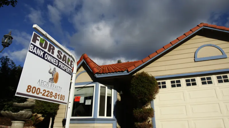 Bankou zabavený dům v Kalifornii