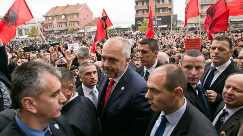 Edi Rama v jihosrbském Preševu