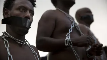 Protest eritrejských uprchlíků proti vyhoštění z Izraele