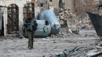 Zničené povstalecké Aleppo