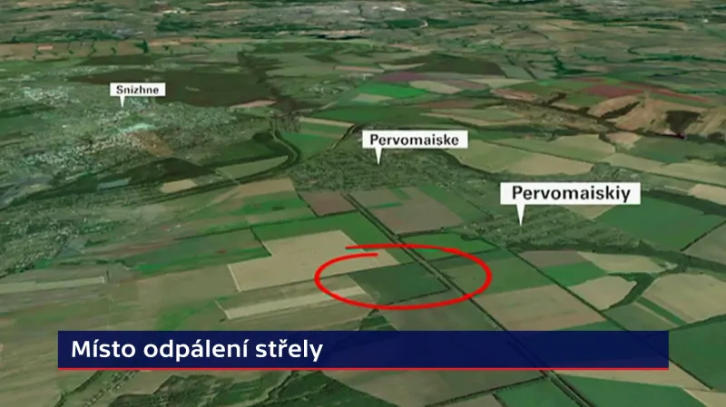 Místo odpálení rakety na MH17