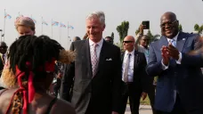 Belgický král Philippe a konžský prezident Félix Tshisekedi