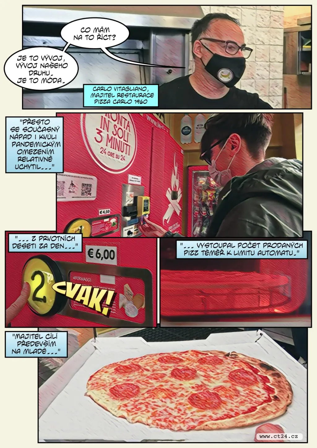 Automat na pizzu dělí Řím