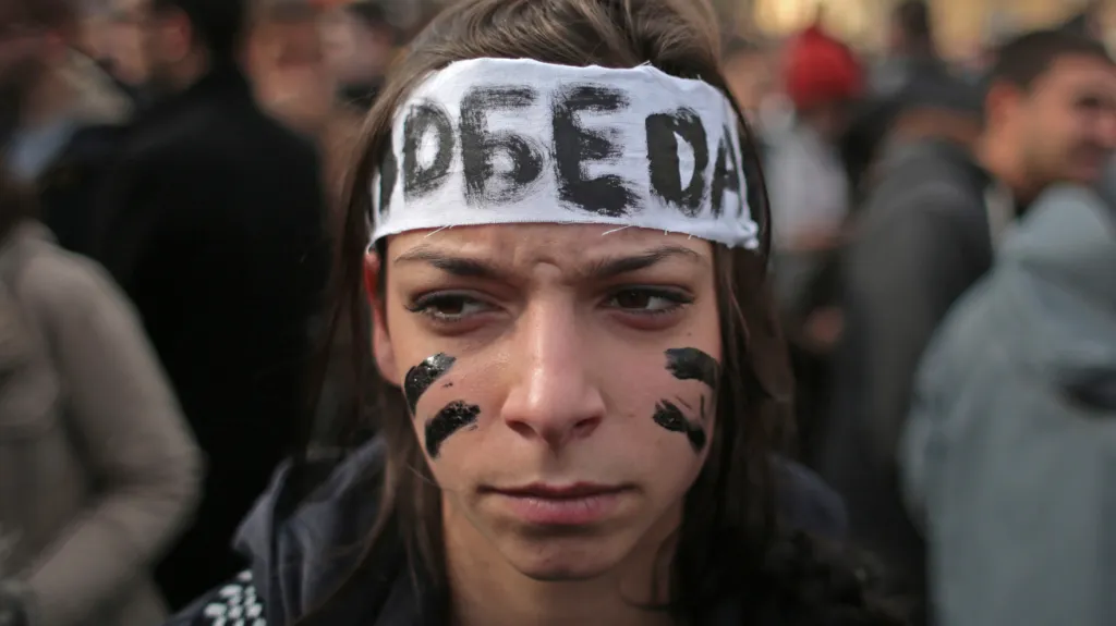 Studentská demonstrace v Sofii