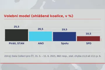 Volby by v červnu vyhráli Piráti a STAN, vyplývá z výzkumu Data Collect