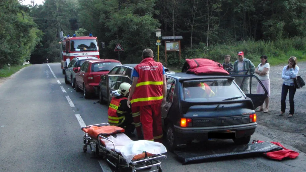 Záchranáři u nehody