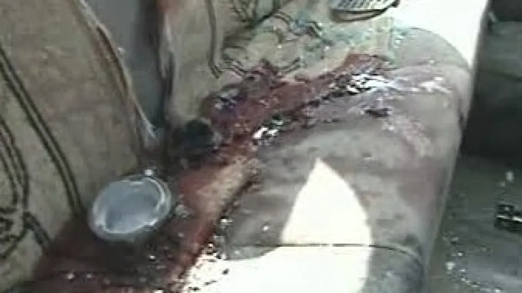 Následky výbuchu v Iráku