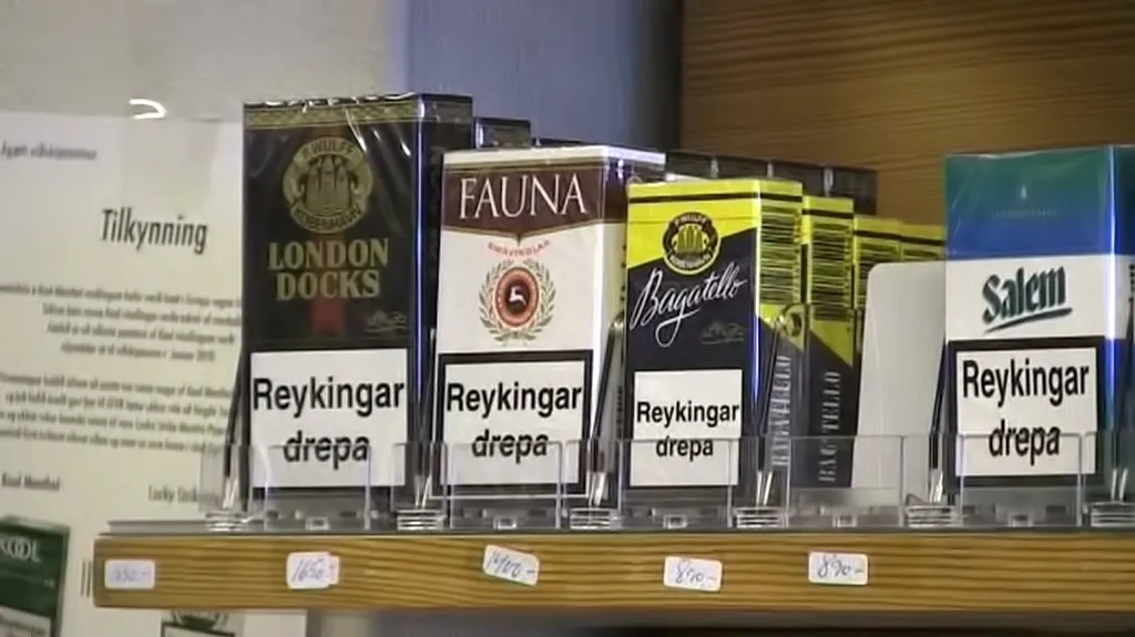 Prodej cigaret na Islandu